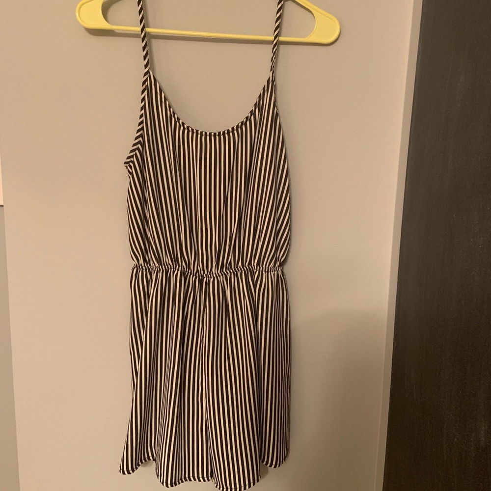 Black & White Stripe Romper